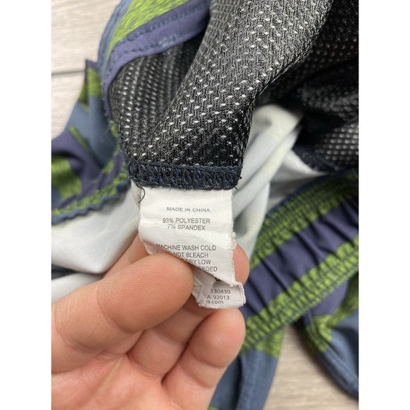 Prana Men's Drawstring Swim Surf Board Shorts Blue Green Size 32 - Picture 4 of 9